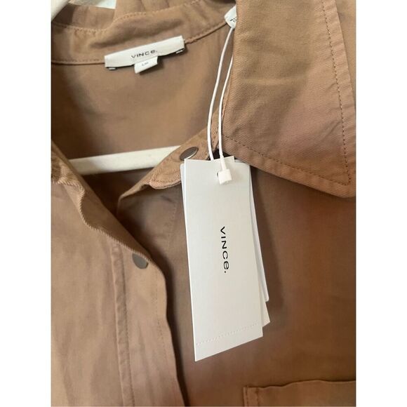 Vince Cotton Twill Snap-Front Overshirt NEW NWT - Picture 7 of 10